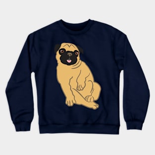 Adorable Fawn Pug Crewneck Sweatshirt